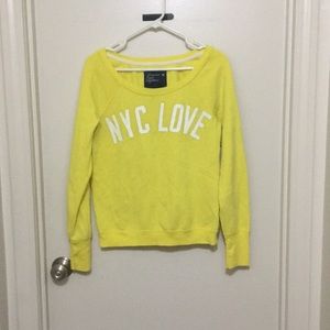 American eagle yellow sweatshirt
